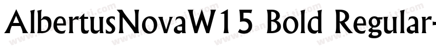 AlbertusNovaW15 Bold Regular字体转换